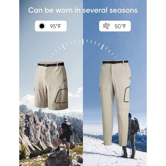 NWT HOTSUIT Lightweight Convertible Quick Dry Hiking Pants